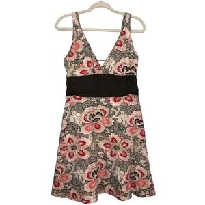 Patagonia Margot Mini Dress Womens Large Floral Tank V-Neck Organic Cotton